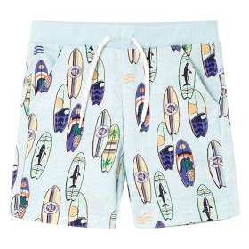 Children's shorts with drawstring blue mélange 104 by , kids pants - Ref: Foro24-11830, Price: 10,64 €, Discount: %