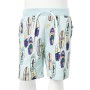 Pantalones cortos infantiles con cordón azul mélange 104 de , Pantalones de niños - Ref: Foro24-11830, Precio: 10,64 €, Descu...