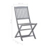 Folding garden chairs 4 units solid acacia wood by vidaXL, Garden chairs - Ref: Foro24-46336, Price: 179,21 €, Discount: %