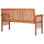 3-seater garden bench with solid acacia wood cushion 150 cm by vidaXL, garden benches - Ref: Foro24-45968, Price: 195,17 €, D...