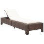 Lounger with brown synthetic rattan cushion by vidaXL, Loungers - Ref: Foro24-46235, Price: 156,30 €, Discount: %