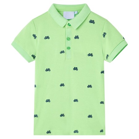 Polo infantil verde neón 104 de , Camisetas para niños - Ref: Foro24-12155, Precio: 10,37 €, Descuento: %