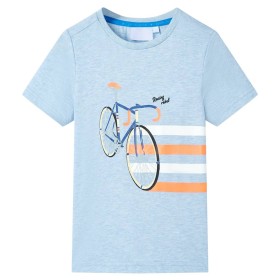 Children's t-shirt soft blue melange 140 by , Kids T-shirts - Ref: Foro24-12033, Price: 11,99 €, Discount: %