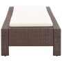 Lounger with brown synthetic rattan cushion by vidaXL, Loungers - Ref: Foro24-46235, Price: 156,30 €, Discount: %