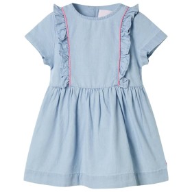 Children's dress with soft blue ruffles 116 by , Children's dresses - Ref: Foro24-10906, Price: 11,99 €, Discount: %