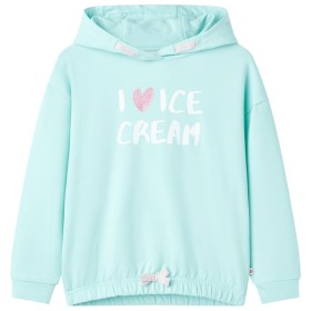 Sudadera con capucha infantil verde agua 92 de , Camisetas para niños - Ref: Foro24-11424, Precio: 13,99 €, Descuento: %