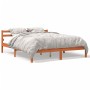 Estructura de cama madera maciza pino marrón cera 120x200 cm de , Camas y somieres - Ref: Foro24-844149, Precio: 109,17 €, De...