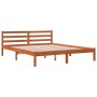 Estructura de cama madera maciza pino marrón cera 120x200 cm de , Camas y somieres - Ref: Foro24-844149, Precio: 109,17 €, De...