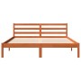 Estructura de cama madera maciza pino marrón cera 120x200 cm de , Camas y somieres - Ref: Foro24-844149, Precio: 109,17 €, De...