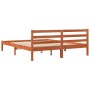 Estructura de cama madera maciza pino marrón cera 120x200 cm de , Camas y somieres - Ref: Foro24-844149, Precio: 109,17 €, De...