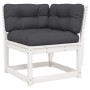 5-teiliges Gartensofa-Set mit Kissen aus massivem weißem Kiefernholz von , Gartensets - Ref: Foro24-3217006, Preis: 544,84 €,...