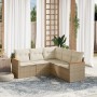 Garden sofa set with cushions 5 pieces beige synthetic rattan by , Garden sets - Ref: Foro24-3258362, Price: 448,67 €, Discou...