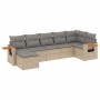 7-piece garden sofa set and beige synthetic rattan cushions by , Garden sets - Ref: Foro24-3259434, Price: 497,15 €, Discount: %