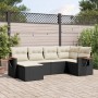 6-piece garden sofa set and black synthetic rattan cushions by , Garden sets - Ref: Foro24-3259417, Price: 419,72 €, Discount: %