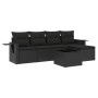 6-teiliges Gartensofa-Set und schwarze synthetische Rattankissen von , Gartensets - Ref: Foro24-3252432, Preis: 466,66 €, Rab...