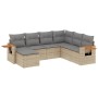 7-teiliges Gartensofa-Set und beigefarbene synthetische Rattankissen von , Gartensets - Ref: Foro24-3259448, Preis: 497,15 €,...