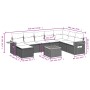 9-teiliges Gartensofa-Set mit beigen synthetischen Rattankissen von , Gartensets - Ref: Foro24-3259497, Preis: 600,66 €, Raba...