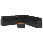 Set de sofás de jardín 10 pzas cojines ratán sintético negro de , Conjuntos de jardín - Ref: Foro24-3258464, Precio: 638,05 €...