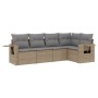 Gartensofa-Set mit Kissen, 5-teilig, beiges synthetisches Rattan von , Gartensets - Ref: Foro24-3252466, Preis: 422,44 €, Rab...