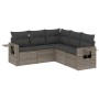 Gartensofa-Set mit Kissen, 5-teilig, graues synthetisches Rattan von , Gartensets - Ref: Foro24-3252487, Preis: 390,88 €, Rab...