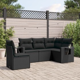 5-teiliges Gartenmöbel-Set und schwarze synthetische Rattankissen von , Gartensets - Ref: Foro24-3252502, Preis: 426,60 €, Ra...