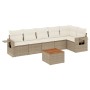 Set sofás de jardín 7 piezas y cojines ratán sintético beige de , Conjuntos de jardín - Ref: Foro24-3256905, Precio: 531,15 €...