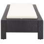 Sun lounger with black synthetic rattan cushion by vidaXL, Loungers - Ref: Foro24-46234, Price: 143,58 €, Discount: %