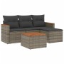 Gartensofa-Set mit Kissen, 5-teilig, graues synthetisches Rattan von , Gartensets - Ref: Foro24-3258315, Preis: 304,42 €, Rab...