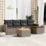 6-teiliges Gartenmöbel-Set und graue synthetische Rattankissen von , Gartensets - Ref: Foro24-3258329, Preis: 356,61 €, Rabat...