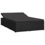 Tumbona convertible con cojín de ratán sintético negro de vidaXL, Camas para exteriores - Ref: Foro24-46245, Precio: 278,70 €...