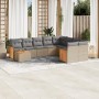 Gartensofa-Set mit beigen Kissen, 10-teilig, synthetisches Rattan von , Gartensets - Ref: Foro24-3260400, Preis: 734,31 €, Ra...