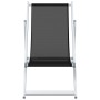 Folding beach chairs 2 units aluminum and black textilene by , Garden chairs - Ref: Foro24-360168, Price: 103,19 €, Discount: %