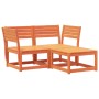 Garden sofa set 3 pieces solid pine wood wax brown by , Garden sets - Ref: Foro24-3216987, Price: 264,99 €, Discount: %