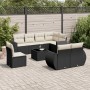 8-piece garden sofa set and black synthetic rattan cushions by , Modular outdoor sofas - Ref: Foro24-3221645, Price: 673,76 €...