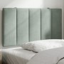 Light gray velvet padded headboard 80 cm by , Headboards and footboards - Ref: Foro24-374643, Price: 38,99 €, Discount: %