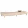 Sofá cama de 2 plazas con dos almohadas tela color crema de , Sofás - Ref: Foro24-375890, Precio: 239,22 €, Descuento: %