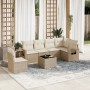 7-teiliges Gartensofa-Set und beige synthetische Rattankissen von , Gartensets - Ref: Foro24-3252575, Preis: 626,14 €, Rabatt: %