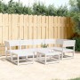 Gartensofa-Set 6-teilig aus massivem weißem Kiefernholz von , Gartensets - Ref: Foro24-3217031, Preis: 526,98 €, Rabatt: %