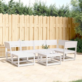 Garden sofa set 6 pieces solid white pine wood by , Garden sets - Ref: Foro24-3217031, Price: 524,99 €, Discount: %