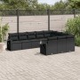 Gartensofa-Set 10-teilig mit schwarzen synthetischen Rattankissen von , Gartensets - Ref: Foro24-3253022, Preis: 673,51 €, Ra...