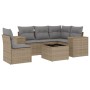 Gartensofa-Set mit Kissen, 6-teilig, beiges synthetisches Rattan von , Gartensets - Ref: Foro24-3254916, Preis: 516,13 €, Rab...