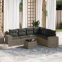 7-piece garden sofa set with gray PE rattan cushions by , Garden sets - Ref: Foro24-3222619, Price: 495,99 €, Discount: %