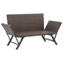 Garden bench with brown synthetic rattan cushions 176 cm by vidaXL, garden benches - Ref: Foro24-46231, Price: 227,15 €, Disc...