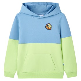 Sudadera infantil con capucha azul y amarillo suave 128 de , Camisetas para niños - Ref: Foro24-12597, Precio: 13,99 €, Descu...