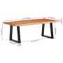 Couchtisch aus massivem Akazienholz, 110 x 55 x 40 cm von , Couchtisch - Ref: Foro24-374951, Preis: 142,28 €, Rabatt: %