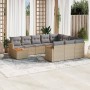 11-teiliges Gartensofa-Set mit beigen synthetischen Rattankissen von , Gartensets - Ref: Foro24-3258769, Preis: 730,69 €, Rab...