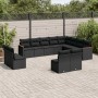 Garden sofa set 12 pieces with black synthetic rattan cushions by , Garden sets - Ref: Foro24-3258870, Price: 699,89 €, Disco...