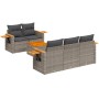 6-piece garden furniture set and gray synthetic rattan cushions by , Garden sets - Ref: Foro24-3259029, Price: 469,67 €, Disc...