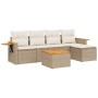 Garden sofa set with cushions 6 pieces beige synthetic rattan by , Garden sets - Ref: Foro24-3259167, Price: 430,03 €, Discou...