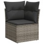 8-teiliges Gartensofa-Set und graue synthetische Rattankissen von , Modulare Sofas für den Außenbereich - Ref: Foro24-3221709...